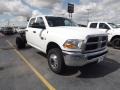 2012 Bright White Dodge Ram 3500 HD ST Crew Cab 4x4 Dually Chassis  photo #3