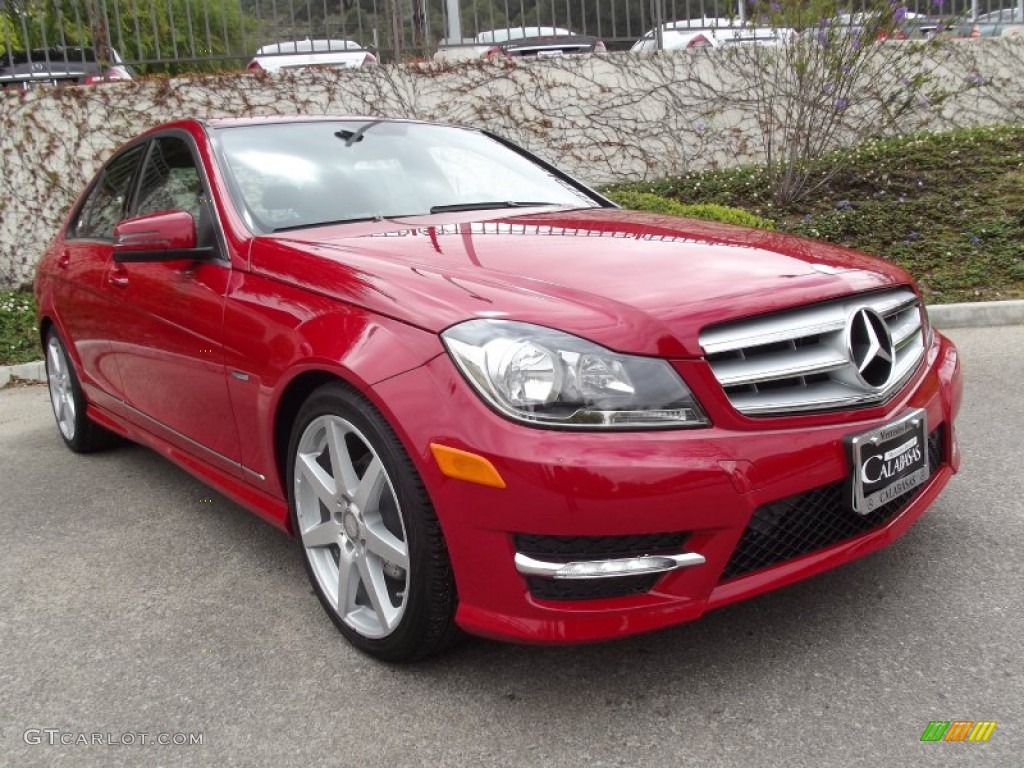 2012 C 250 Sport - Mars Red / Black photo #1