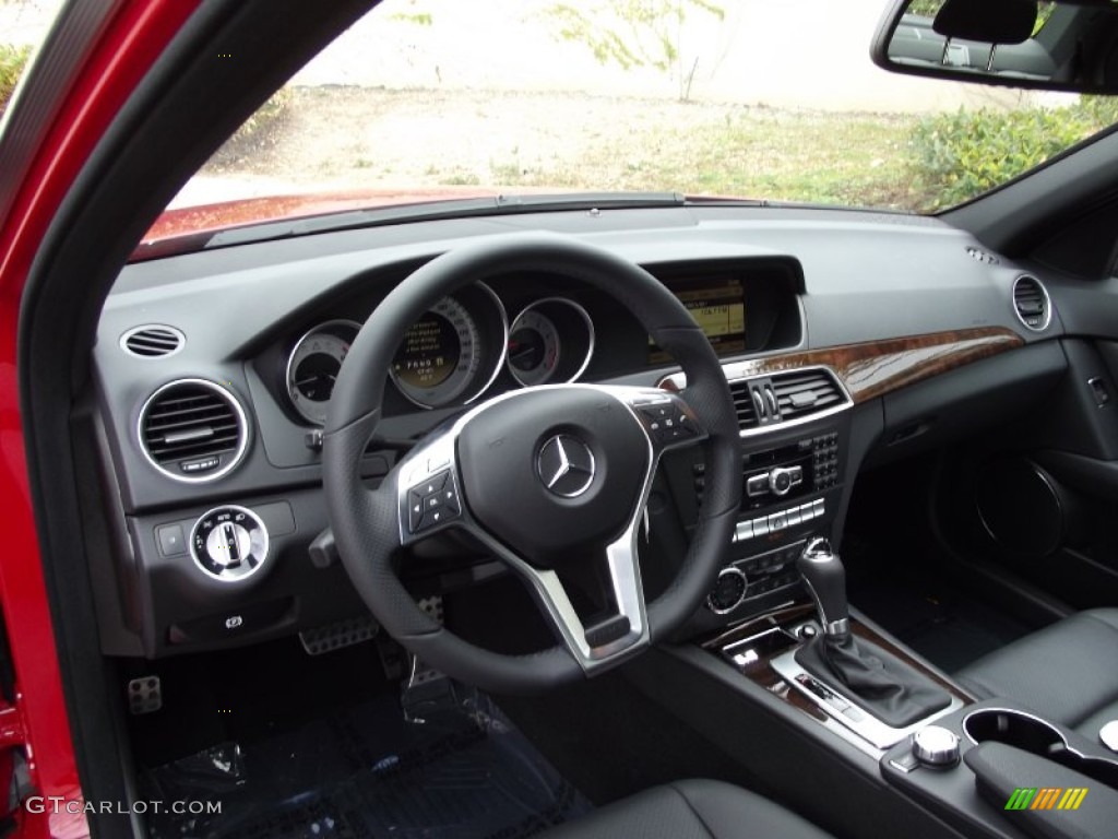 Black Interior 2012 Mercedes-Benz C 250 Sport Photo #62806249