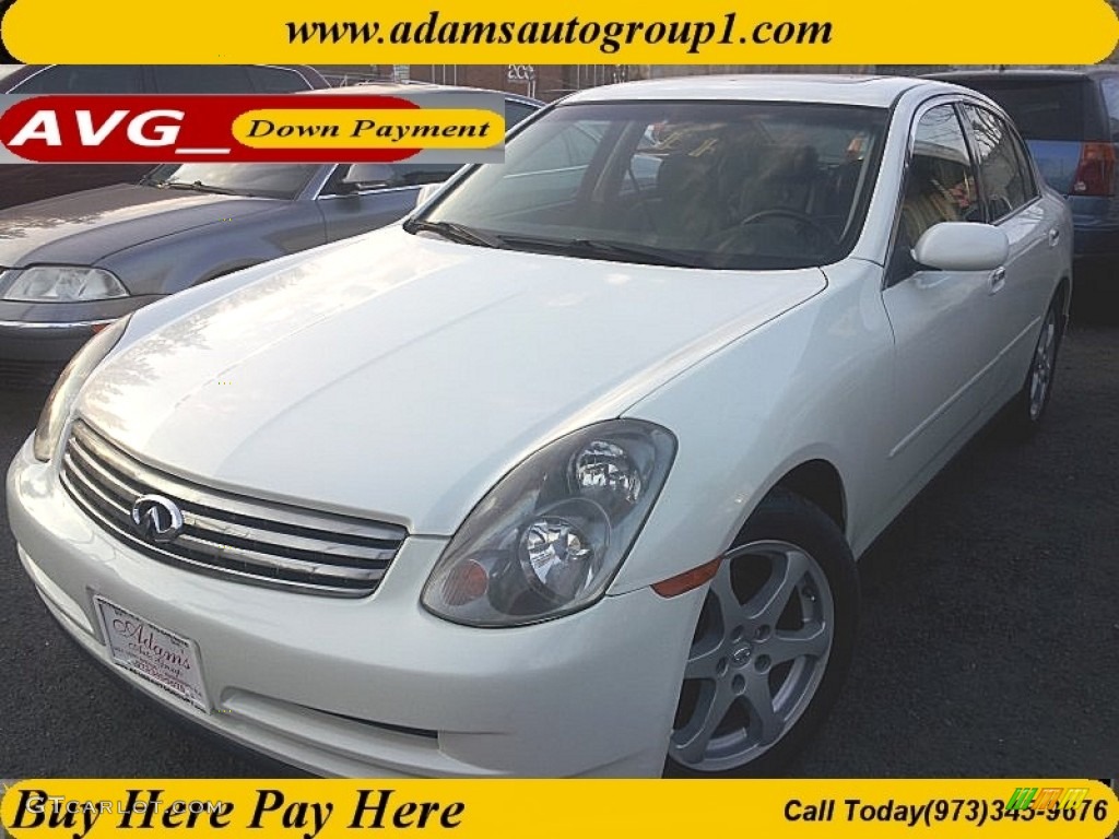 2004 G 35 x Sedan - Ivory White Pearl / Graphite photo #1