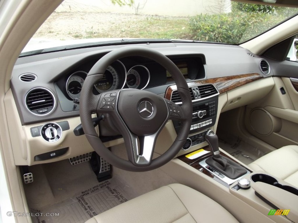 2012 Mercedes-Benz C 250 Sport Almond Beige/Mocha Dashboard Photo #62806351