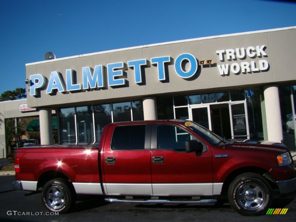 2006 F150 XLT SuperCrew - Dark Toreador Red Metallic / Medium/Dark Flint photo #1