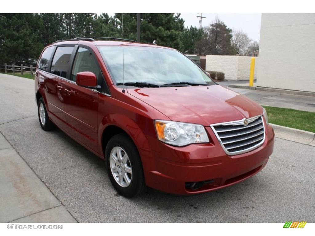 2008 Town & Country Touring - Inferno Red Crystal Pearlcoat / Medium Slate Gray/Light Shale photo #1