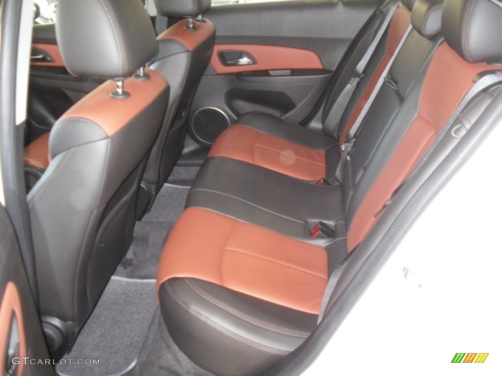 Jet Black/Brick Leather Interior 2011 Chevrolet Cruze LT Photo #62809162