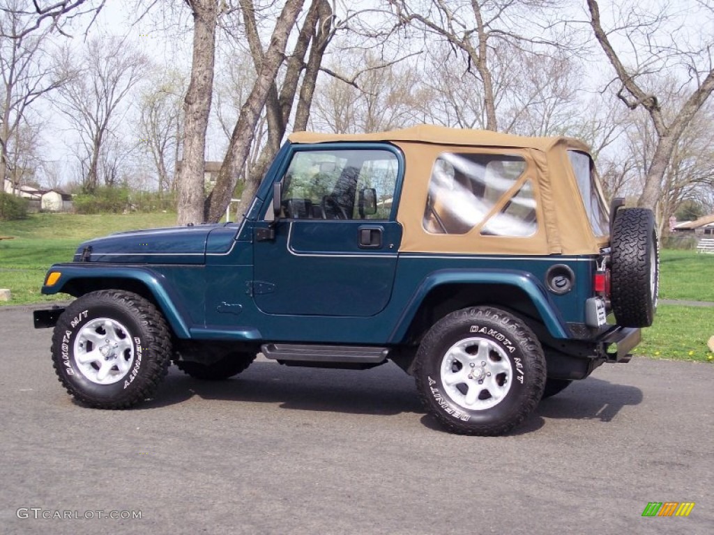 1997 Wrangler SE 4x4 - Emerald Green Pearl / Tan photo #4