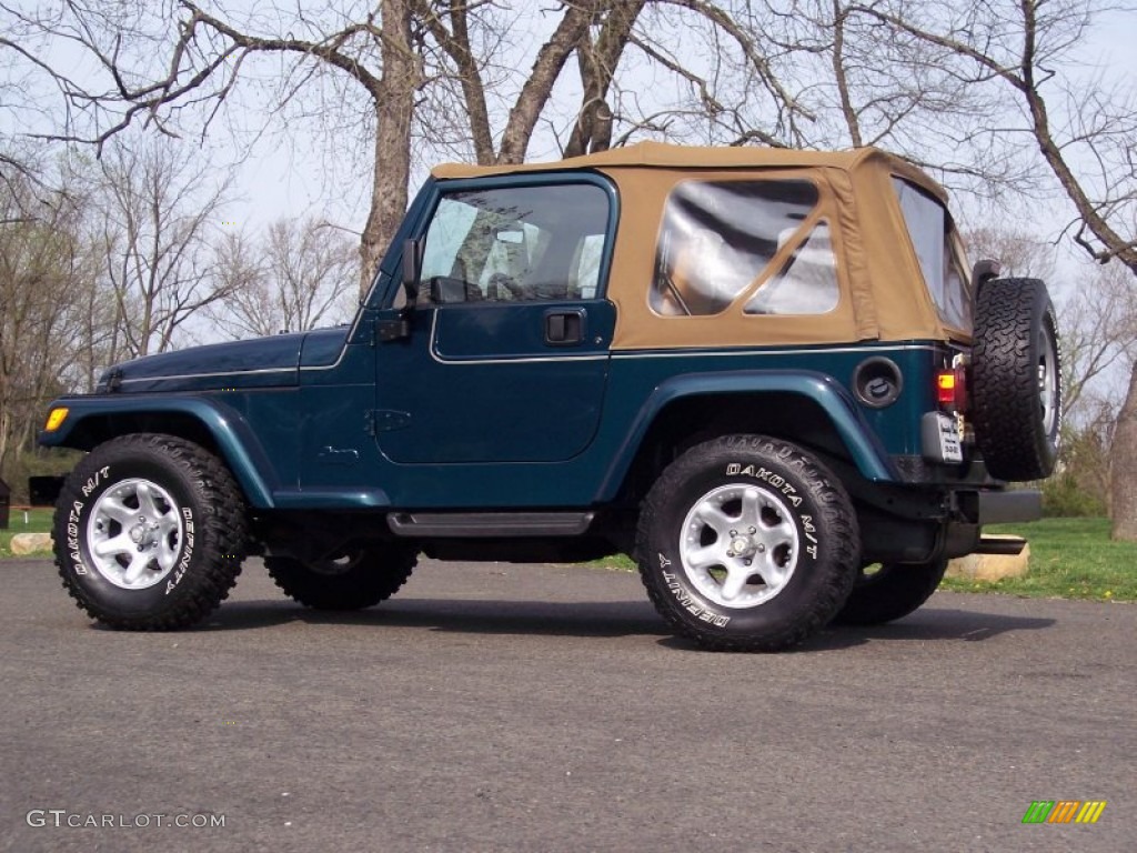 1997 Wrangler SE 4x4 - Emerald Green Pearl / Tan photo #5
