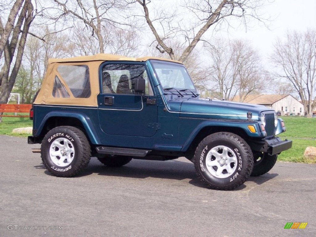 1997 Wrangler SE 4x4 - Emerald Green Pearl / Tan photo #12