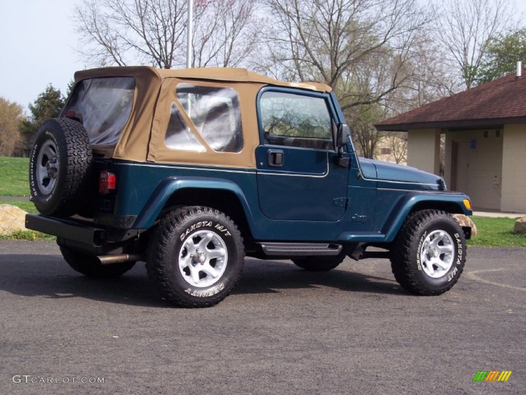 1997 Wrangler SE 4x4 - Emerald Green Pearl / Tan photo #14