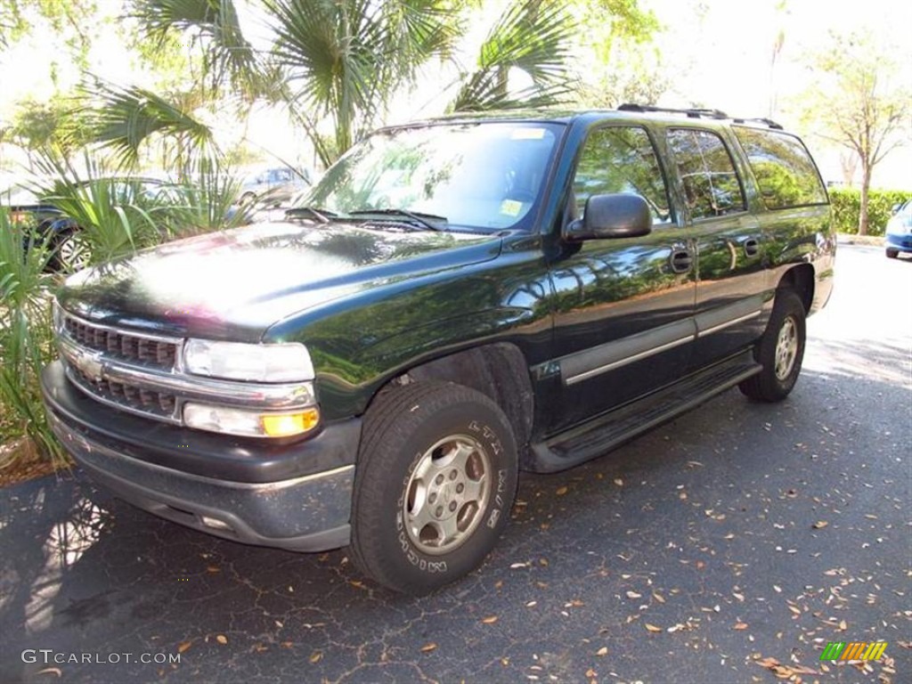 2004 Suburban 1500 - Dark Green Metallic / Tan/Neutral photo #4