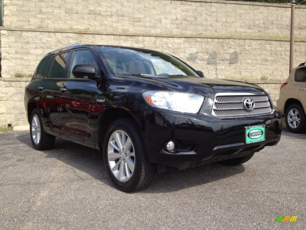 2009 Highlander Hybrid Limited 4WD - Black / Sand Beige photo #5