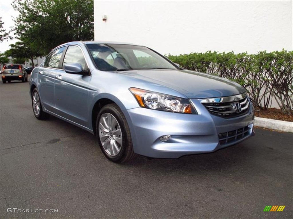 2012 Accord EX-L V6 Sedan - Celestial Blue Metallic / Black photo #1