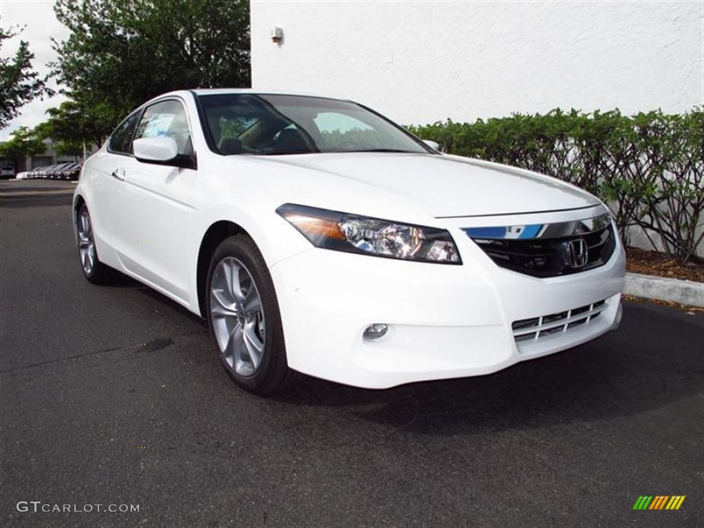 2012 Accord EX-L V6 Coupe - Taffeta White / Ivory photo #1