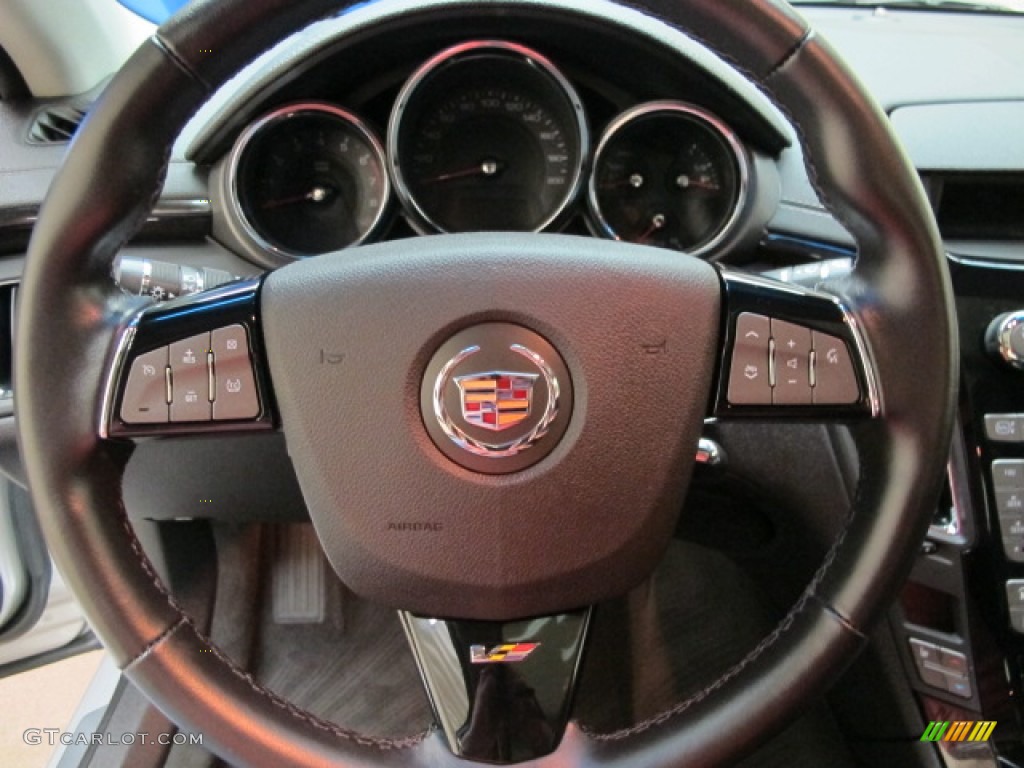 2011 Cadillac CTS -V Sedan Ebony Steering Wheel Photo #62812117