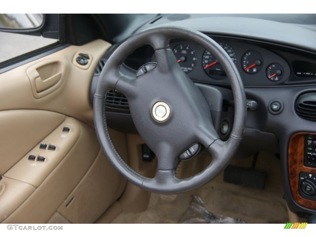 2000 Chrysler Sebring JXi Convertible Camel Steering Wheel Photo #62812510