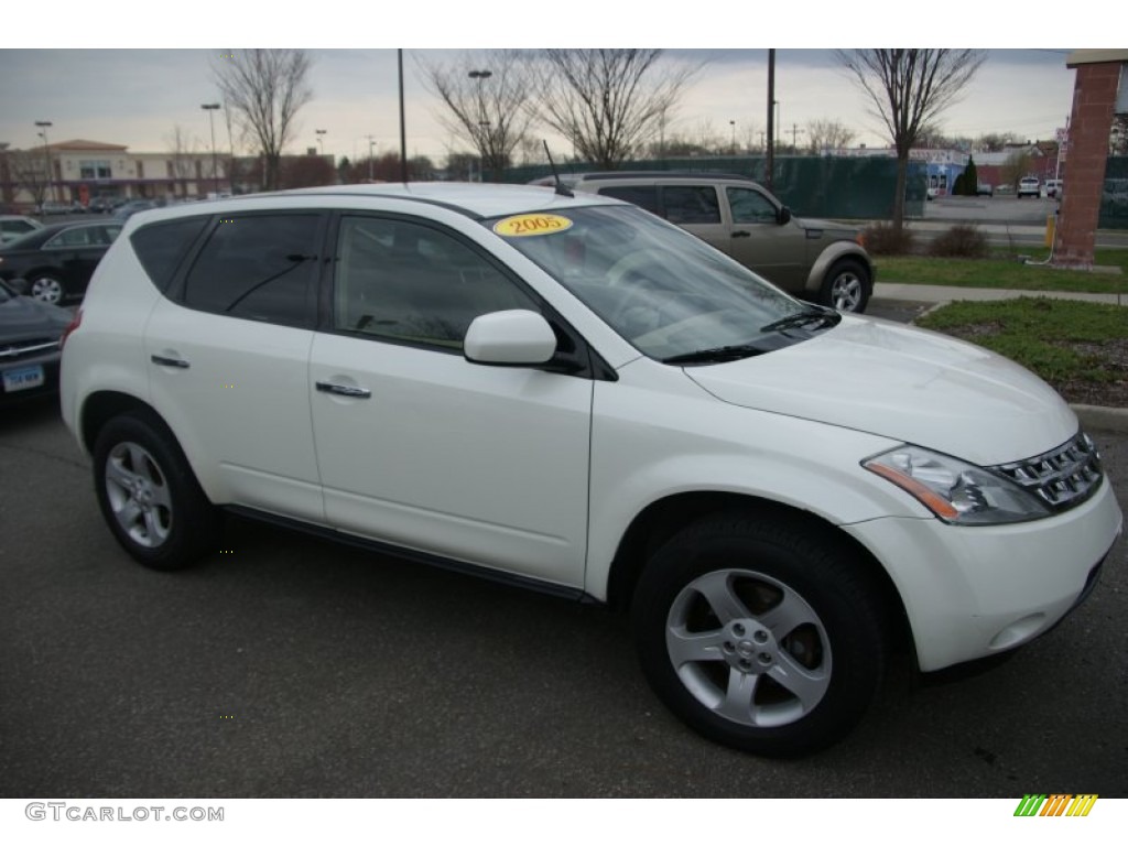 2005 Murano SL AWD - Glacier Pearl White / Cafe Latte photo #3