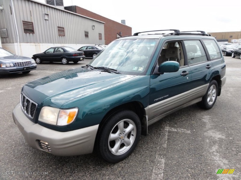 2001 Forester 2.5 S - Arcadia Green Metallic / Beige photo #2