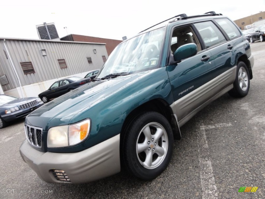 2001 Forester 2.5 S - Arcadia Green Metallic / Beige photo #3