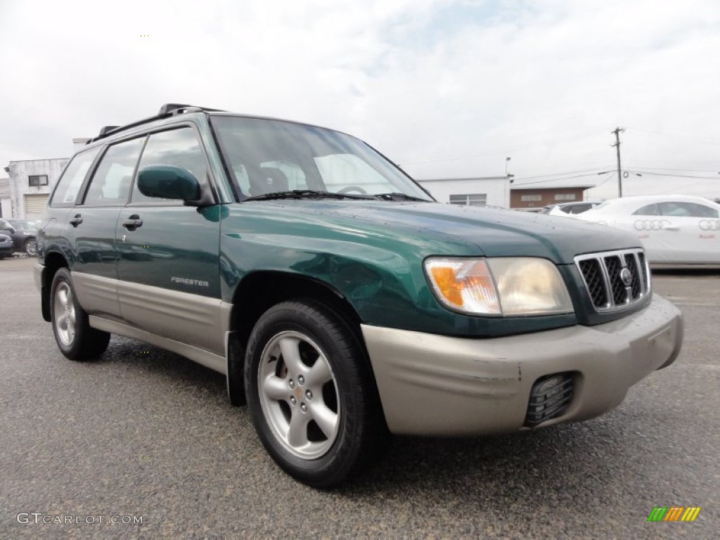2001 Forester 2.5 S - Arcadia Green Metallic / Beige photo #6