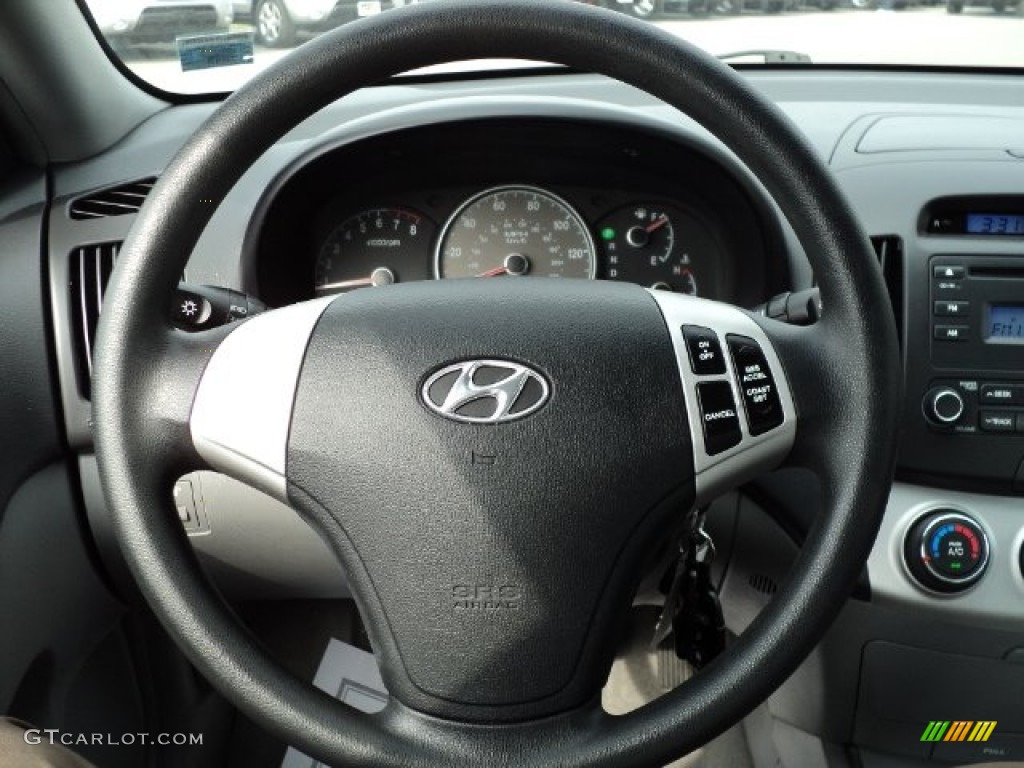 2007 Hyundai Elantra GLS Sedan Gray Steering Wheel Photo #62816740