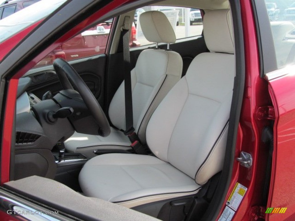 Cashmere/Charcoal Black Leather Interior 2011 Ford Fiesta SEL Sedan Photo #62817124