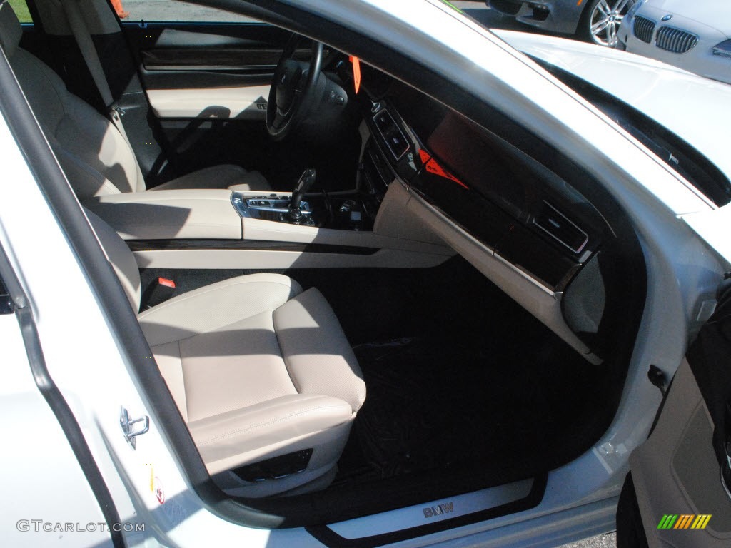 2009 7 Series 750Li Sedan - Mineral White Metallic / Oyster/Black Nappa Leather photo #3