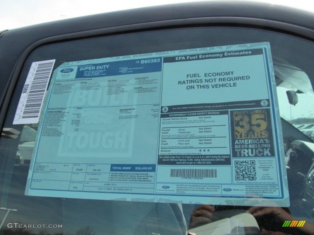 2012 Ford F250 Super Duty XLT Regular Cab 4x4 Window Sticker Photo #62818111