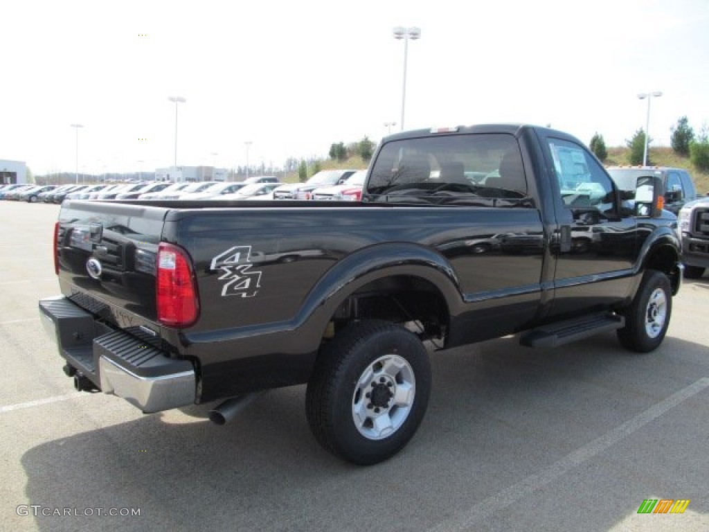 2012 F250 Super Duty XLT Regular Cab 4x4 - Tuxedo Black Metallic / Steel photo #14