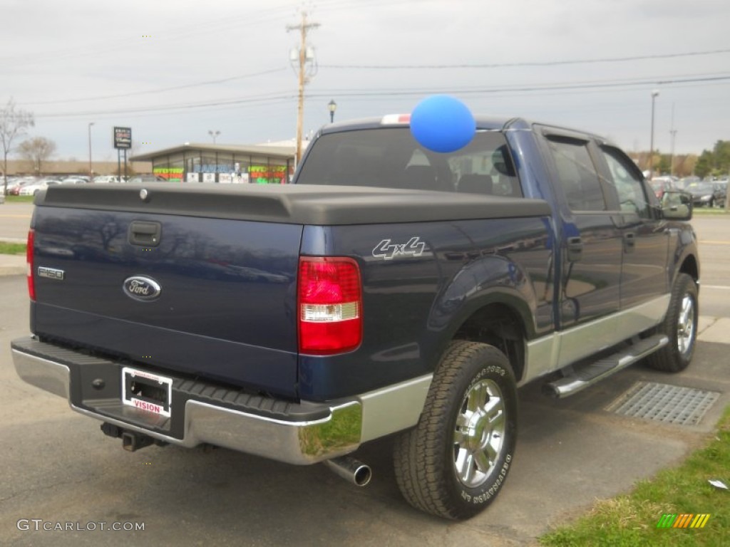 2008 F150 XLT SuperCrew 4x4 - Dark Blue Pearl Metallic / Medium/Dark Flint photo #2