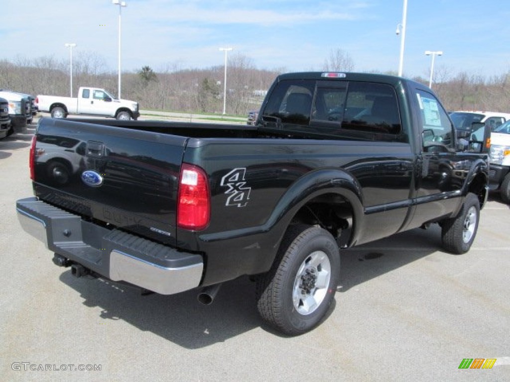 2012 F250 Super Duty XLT Regular Cab 4x4 - Green Gem Metallic / Steel photo #12