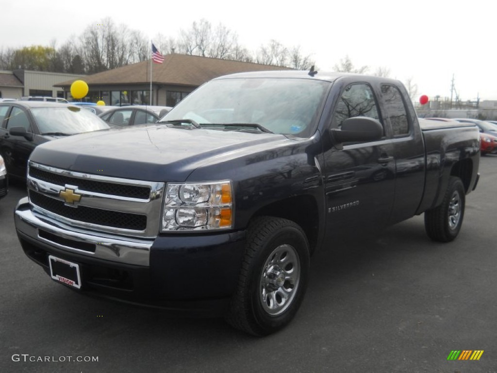2009 Silverado 1500 LS Extended Cab 4x4 - Imperial Blue Metallic / Dark Titanium photo #1