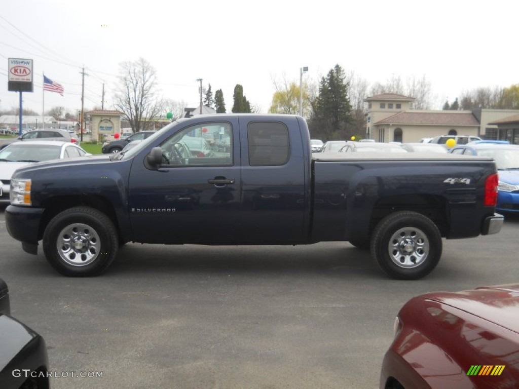 2009 Silverado 1500 LS Extended Cab 4x4 - Imperial Blue Metallic / Dark Titanium photo #12