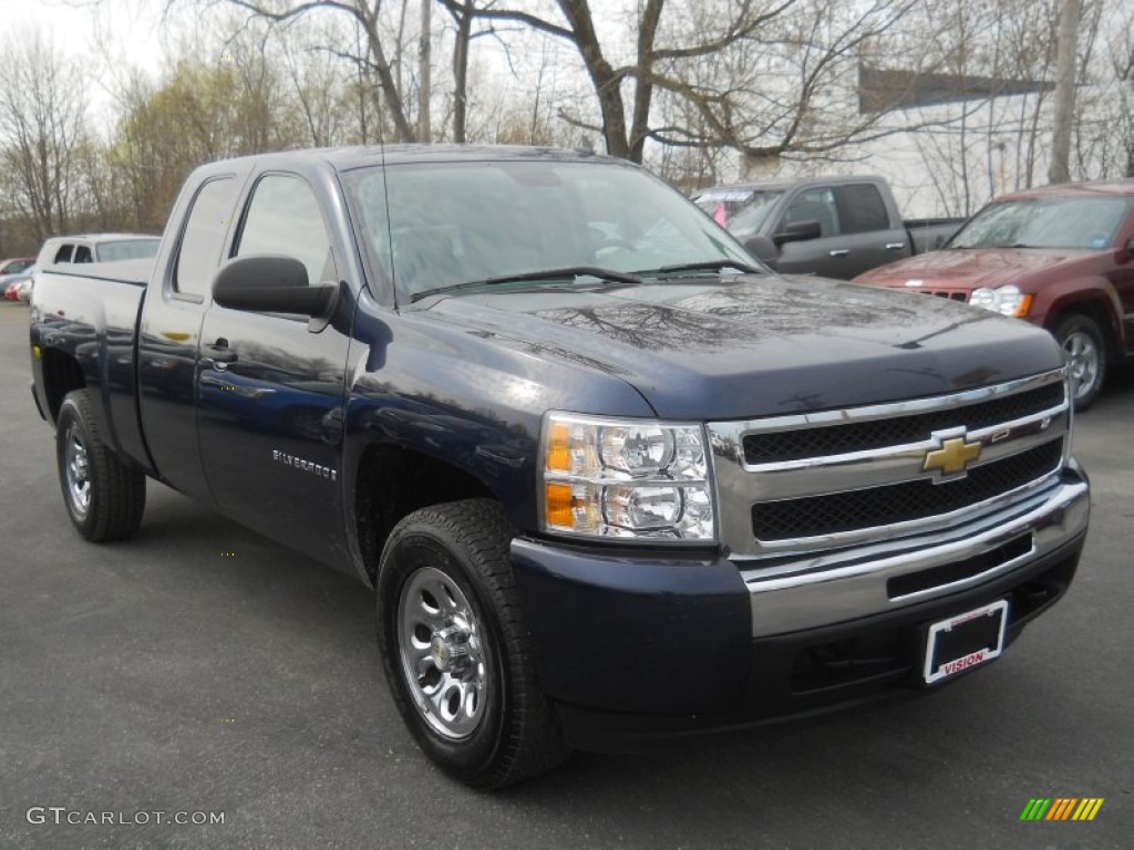 2009 Silverado 1500 LS Extended Cab 4x4 - Imperial Blue Metallic / Dark Titanium photo #15