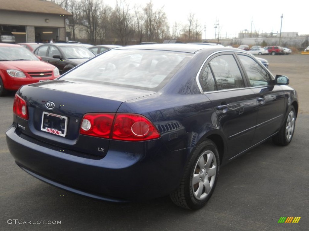 2008 Optima LX - Deep Ocean Blue / Gray photo #2