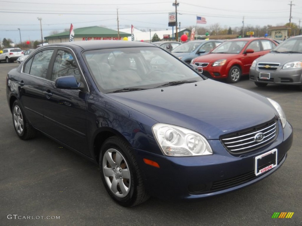 2008 Optima LX - Deep Ocean Blue / Gray photo #14