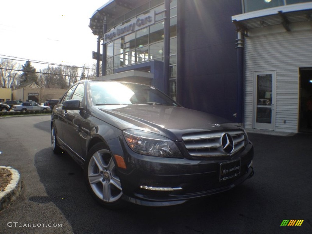 2011 C 300 Sport 4Matic - Steel Grey Metallic / Black photo #1