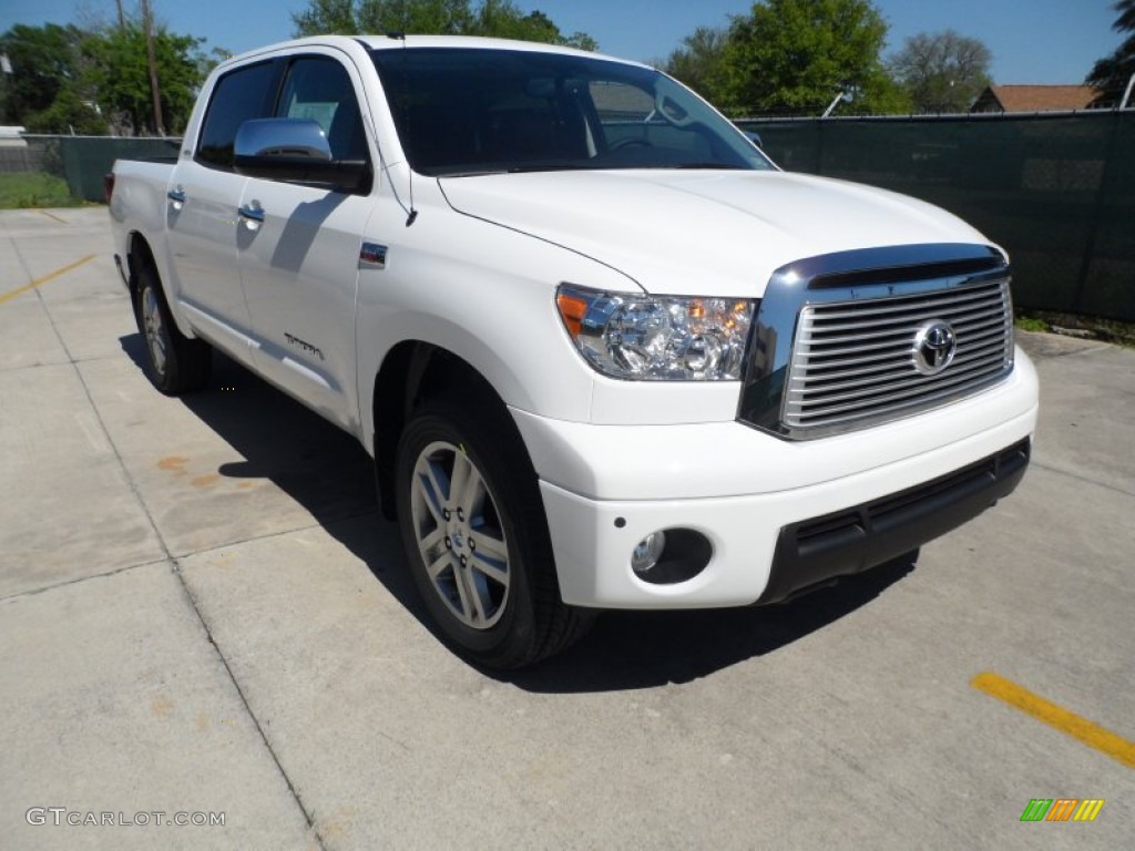 2012 Tundra Limited CrewMax 4x4 - Super White / Red Rock photo #1