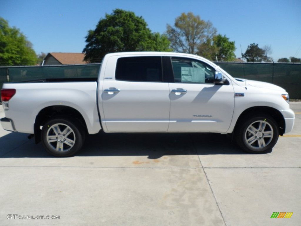 2012 Tundra Limited CrewMax 4x4 - Super White / Red Rock photo #2