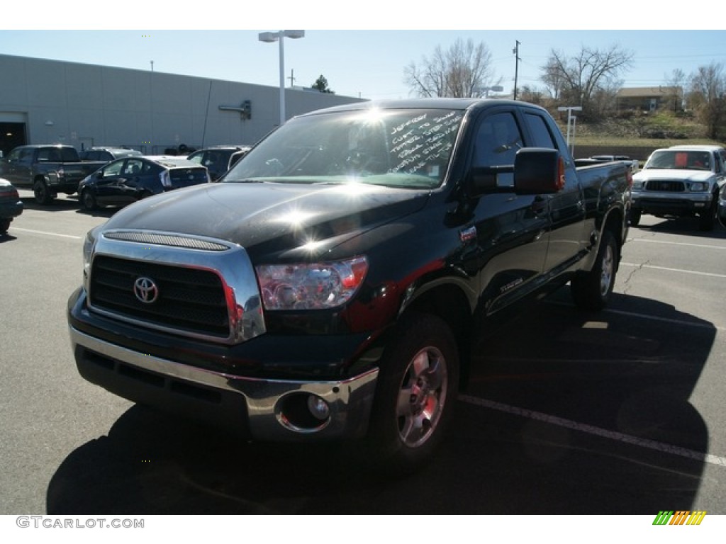 2008 Tundra SR5 TRD Double Cab 4x4 - Black / Beige photo #4