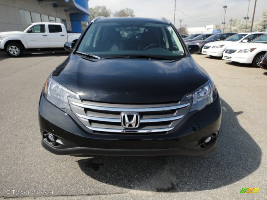 2012 CR-V EX-L 4WD - Crystal Black Pearl / Black photo #8