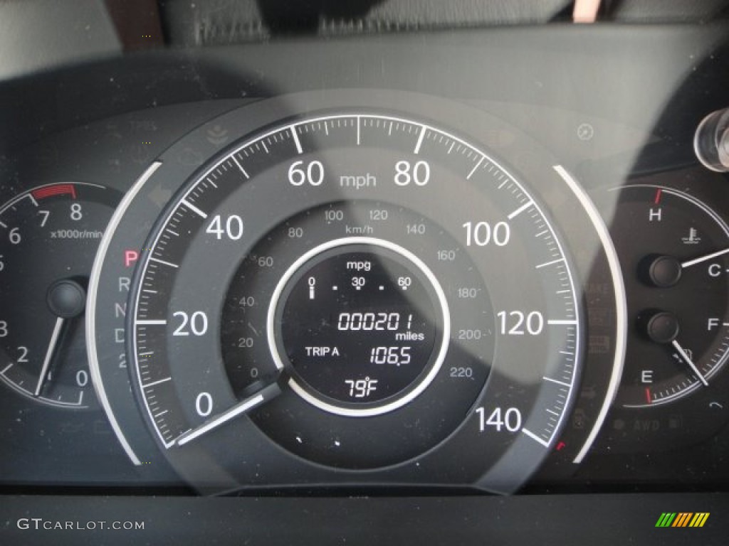 2012 CR-V EX-L 4WD - Crystal Black Pearl / Black photo #19