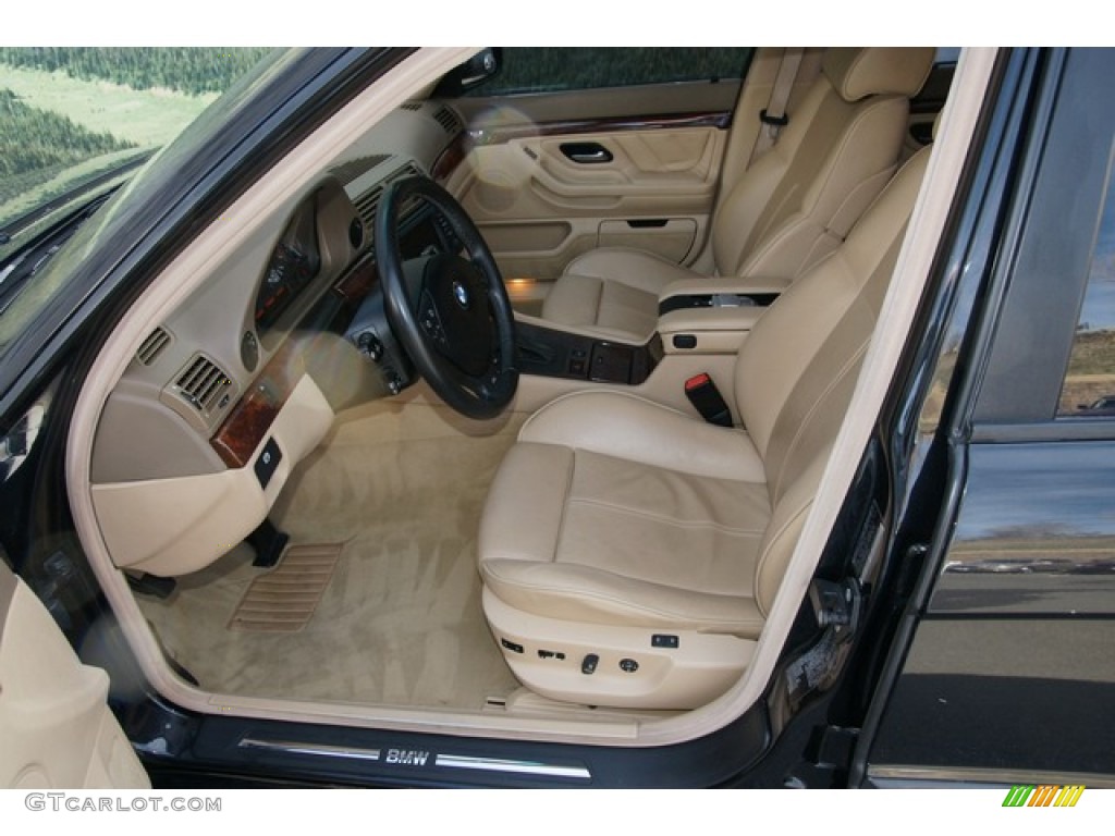 2001 7 Series 740i Sedan - Cosmos Black Metallic / Sand Beige photo #4