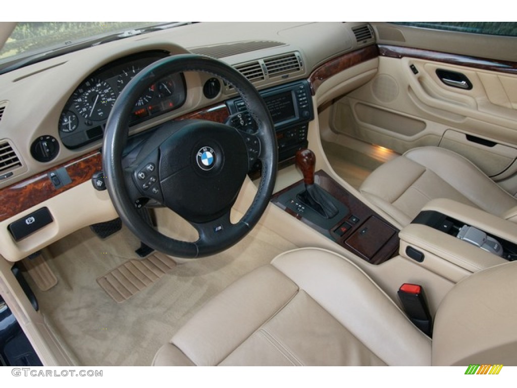 Sand Beige Interior 2001 BMW 7 Series 740i Sedan Photo #62822902