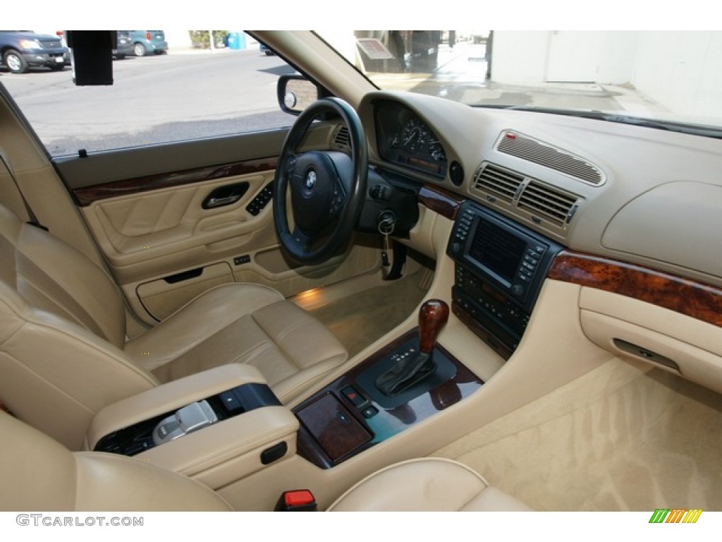 2001 7 Series 740i Sedan - Cosmos Black Metallic / Sand Beige photo #9