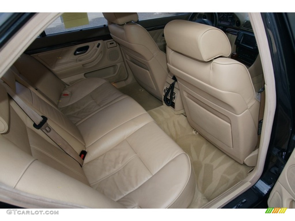 2001 7 Series 740i Sedan - Cosmos Black Metallic / Sand Beige photo #14