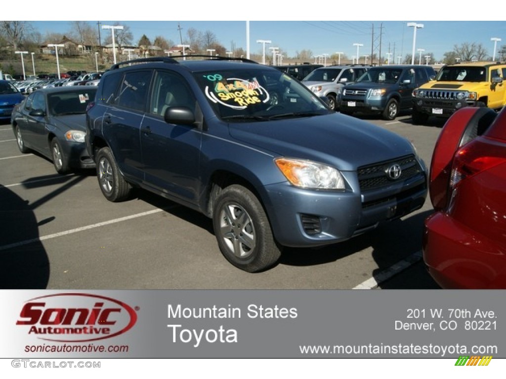 2009 RAV4 4WD - Elusive Blue Metallic / Ash Gray photo #1