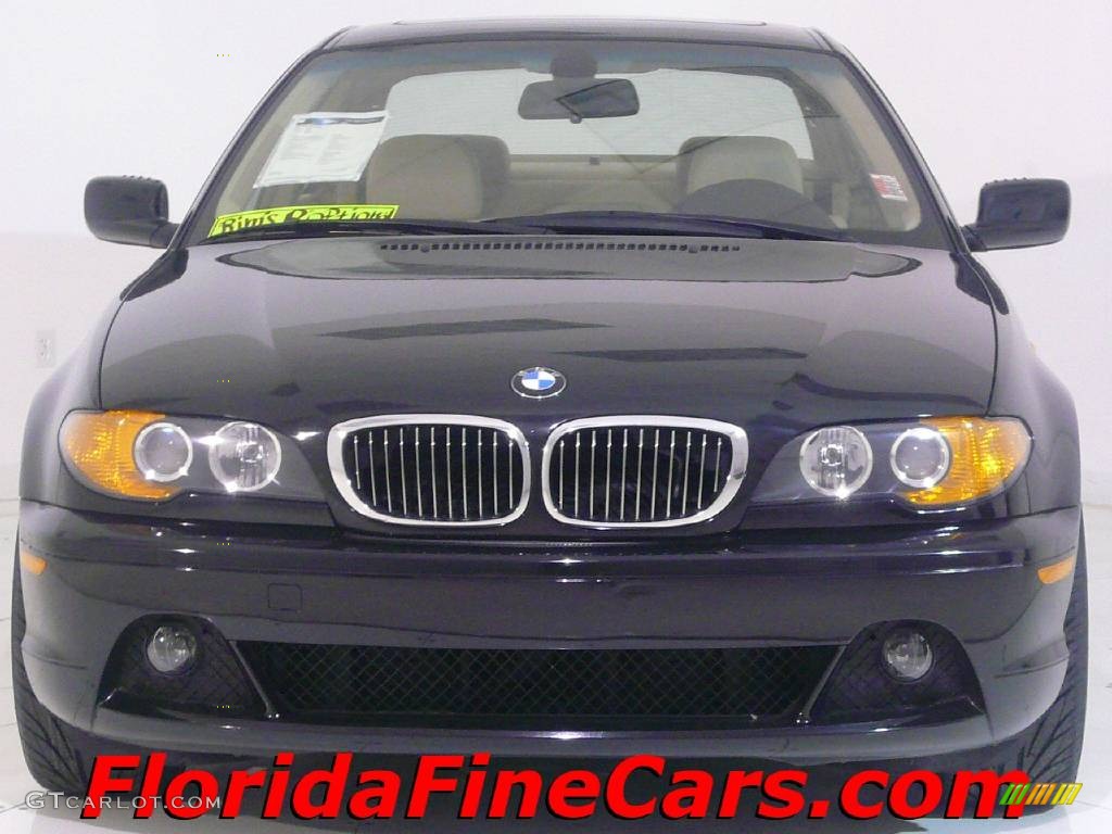 2004 3 Series 325i Coupe - Jet Black / Sand photo #5