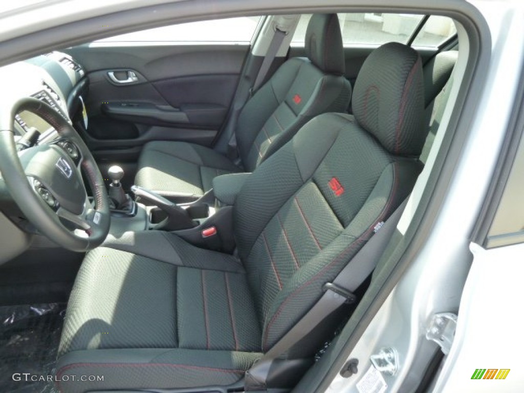 Black Interior 2012 Honda Civic Si Sedan Photo #62824359