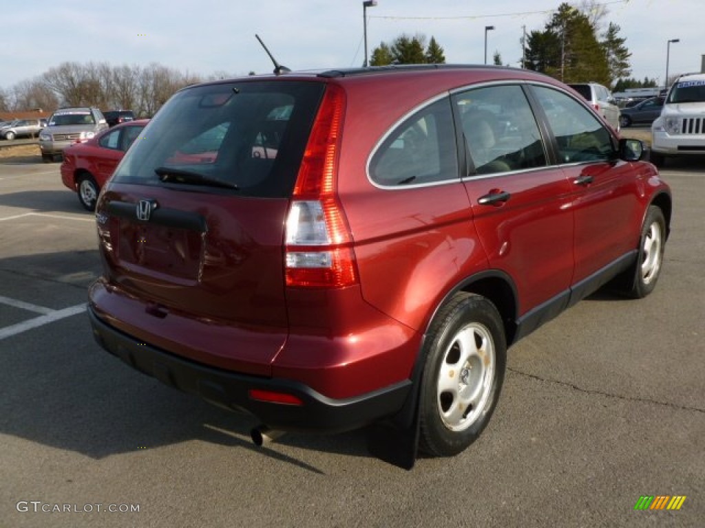 2008 CR-V LX 4WD - Tango Red Pearl / Gray photo #6