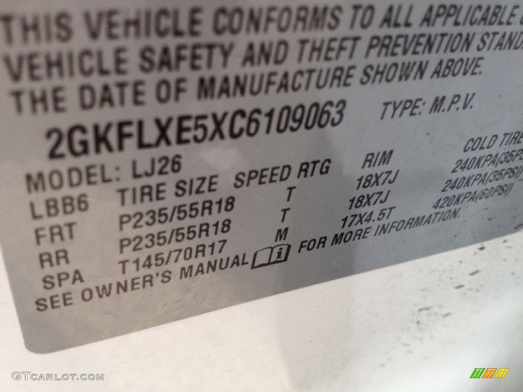 2012 Terrain SLT AWD - Olympic White / Light Titanium photo #26
