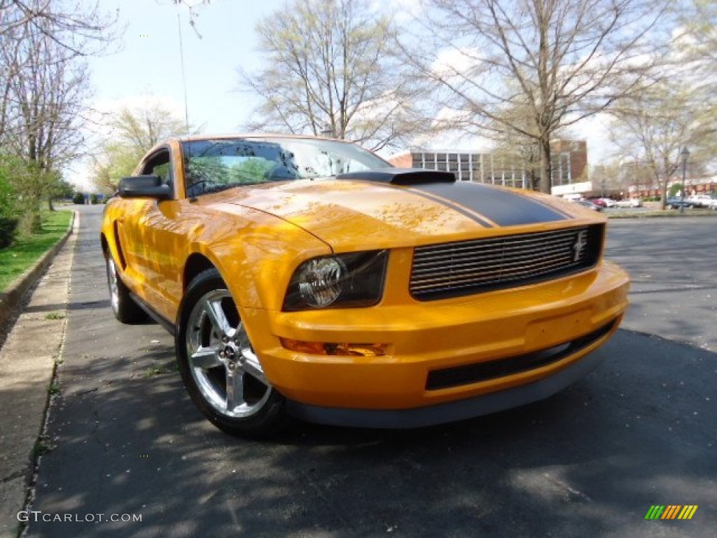 2008 Mustang V6 Premium Coupe - Grabber Orange / Dark Charcoal photo #1